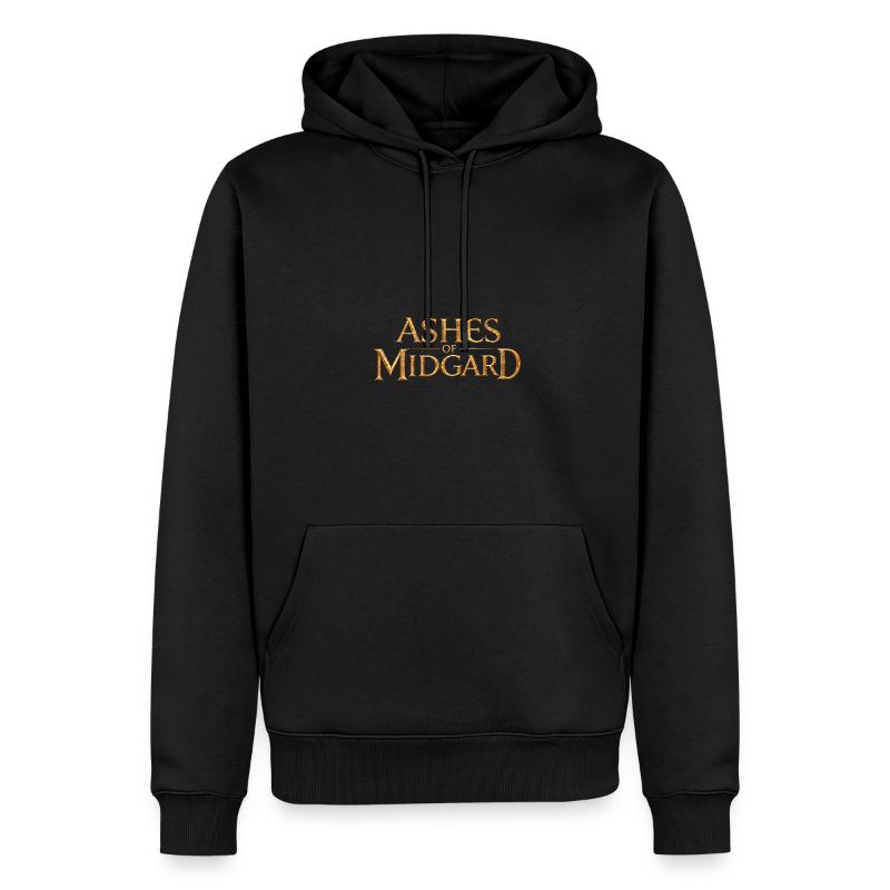 Schwarzer Herren-Hoodie mit dem goldenen Ashes-of-Midgard-Logo