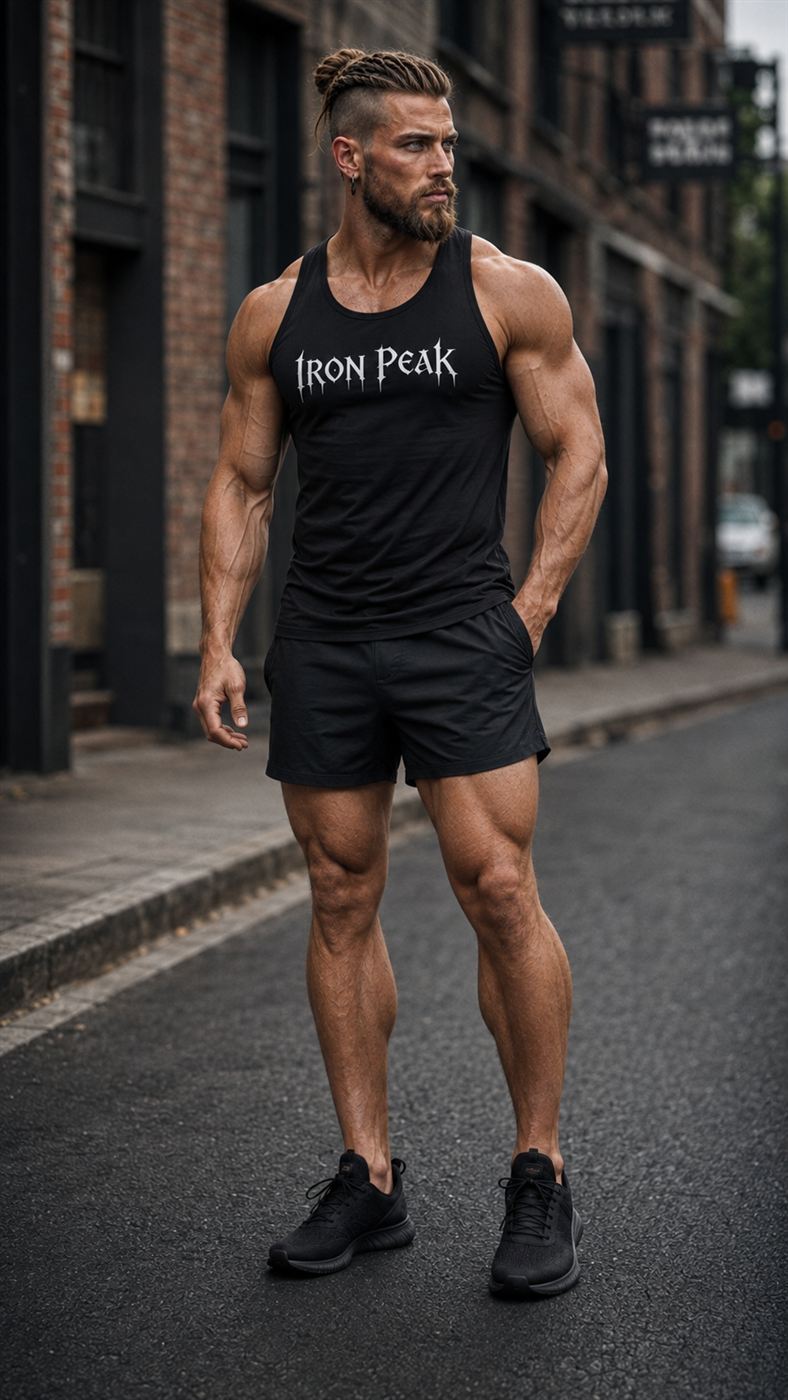 Ivar im schwarzen Iron Peak Tank Top