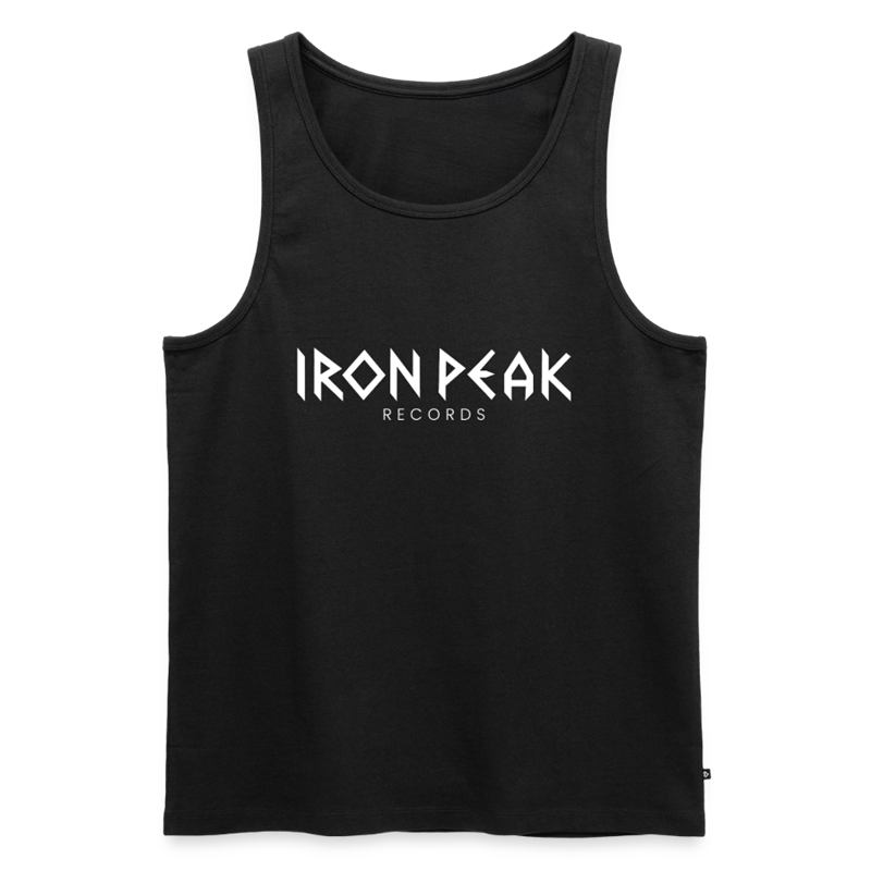 Schwarzes Tank Top mit dem Iron Peak Records Logo